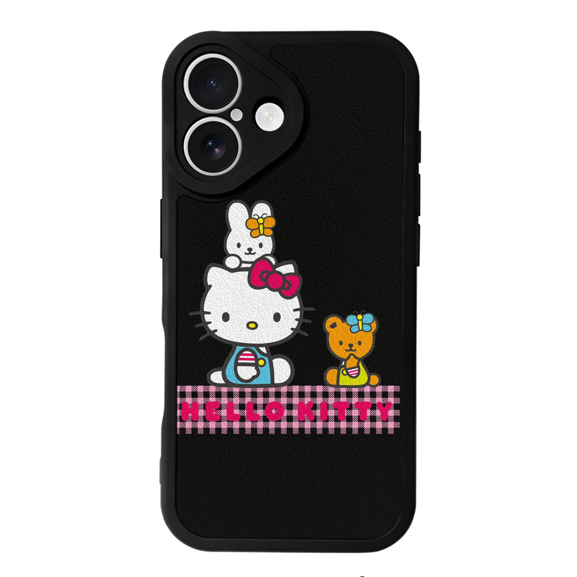 （画像用） Hello Kitty ハローキティ 【iPhone 16シリーズ対応】シリコンスマホケース（レザー調） 材質：シリコン